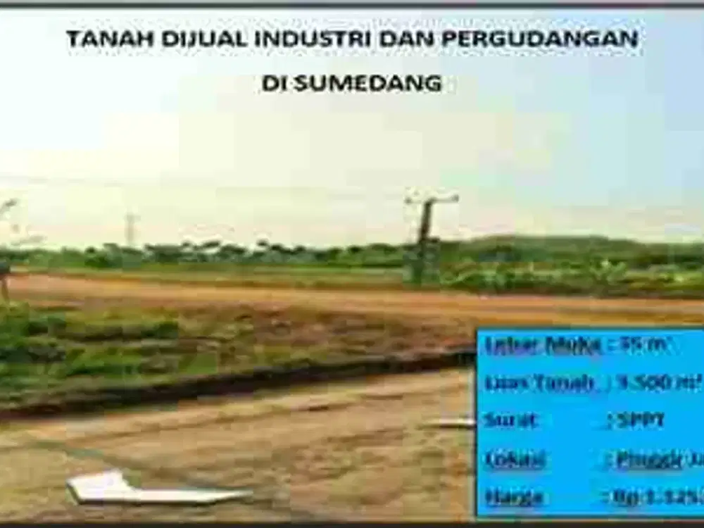 Tanah industri dan pergudangan Sumedang