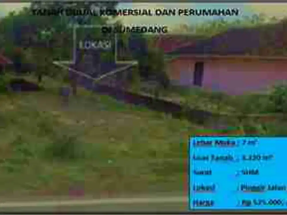 Tanah komersial dan pemukiman Sumedang
