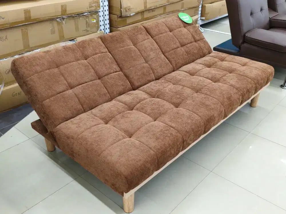 Selma Gerano Sofa Bed Multifungsi dengan Console – Cokelat