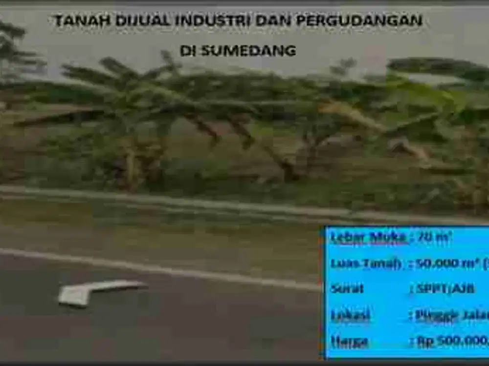 Tanah industri dan pergudangan Sumedang