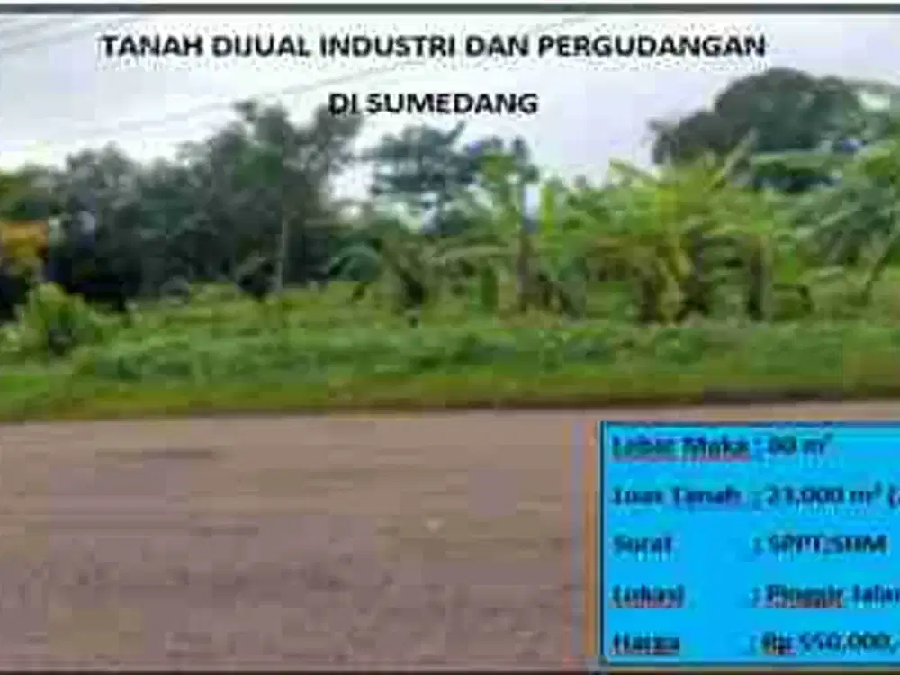 Tanah industri dan pergudangan Sumedang