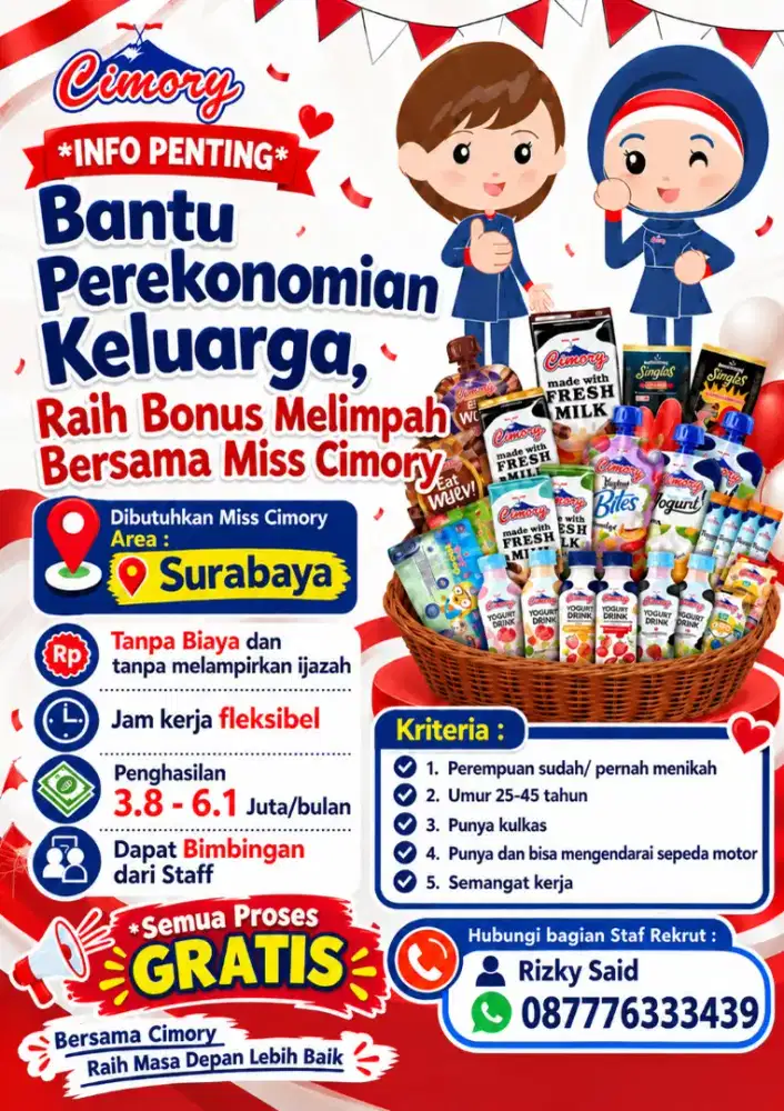 Lowongan Miss Cimory Surabaya
