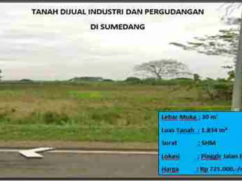 Tanah industri dan pergudangan Sumedang