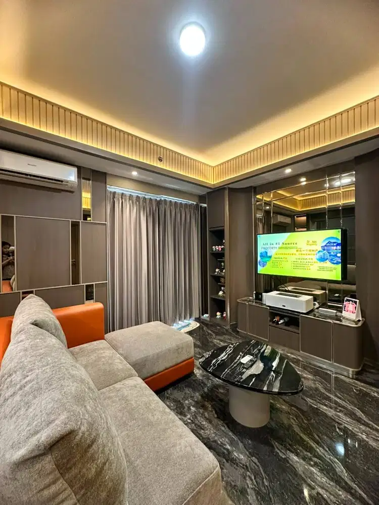SEWA APARTEMEN MEWAH BARU RENOVASI 2BR FULL MARMER WATERPLACE