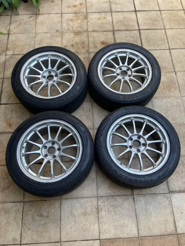 Jual velg SSR type F R18 bekas dan ban bridgestone Potenza