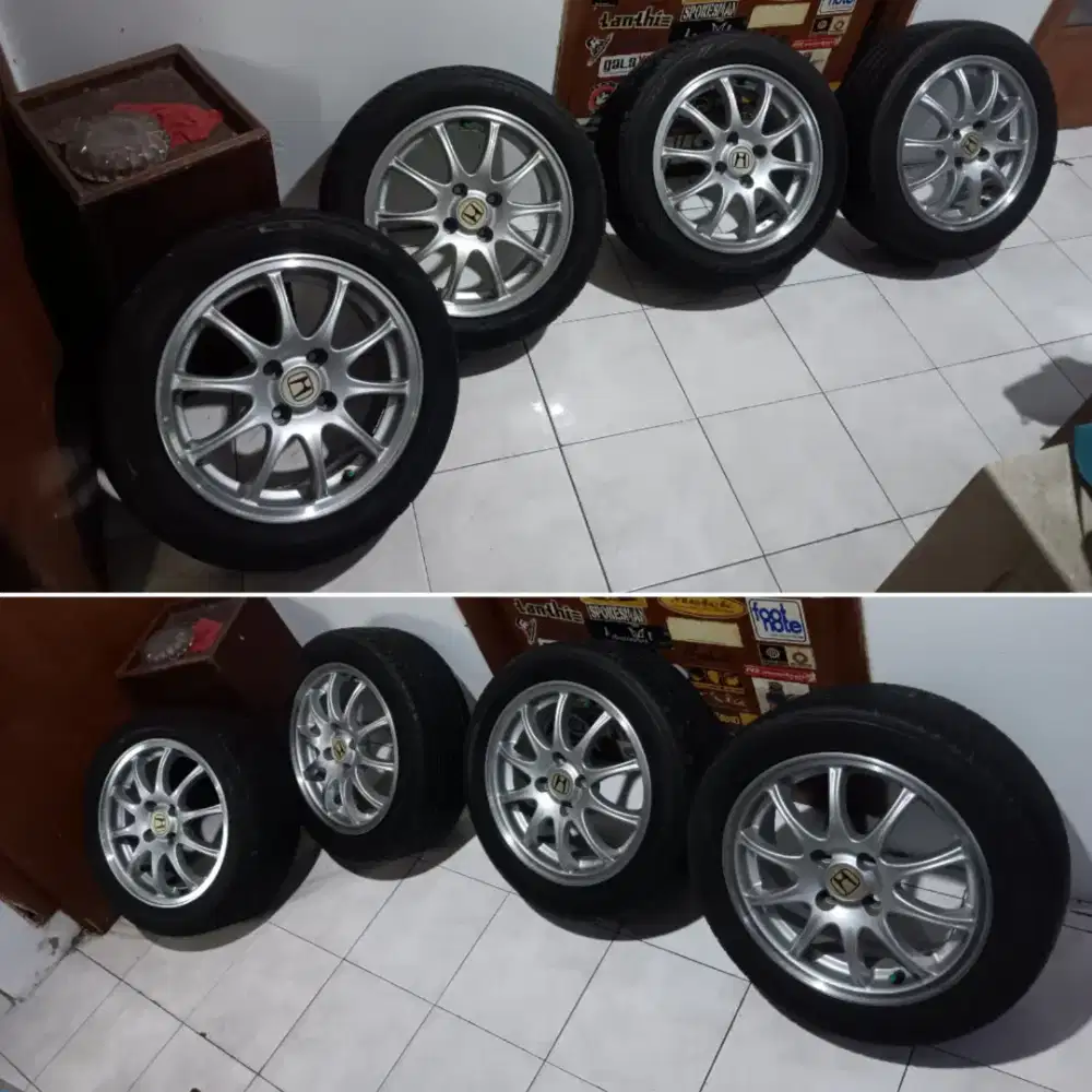 VELG Oem Honda Jazz Vtec ENKEI R15 + Ban Dunlop Sp Sport Lm704