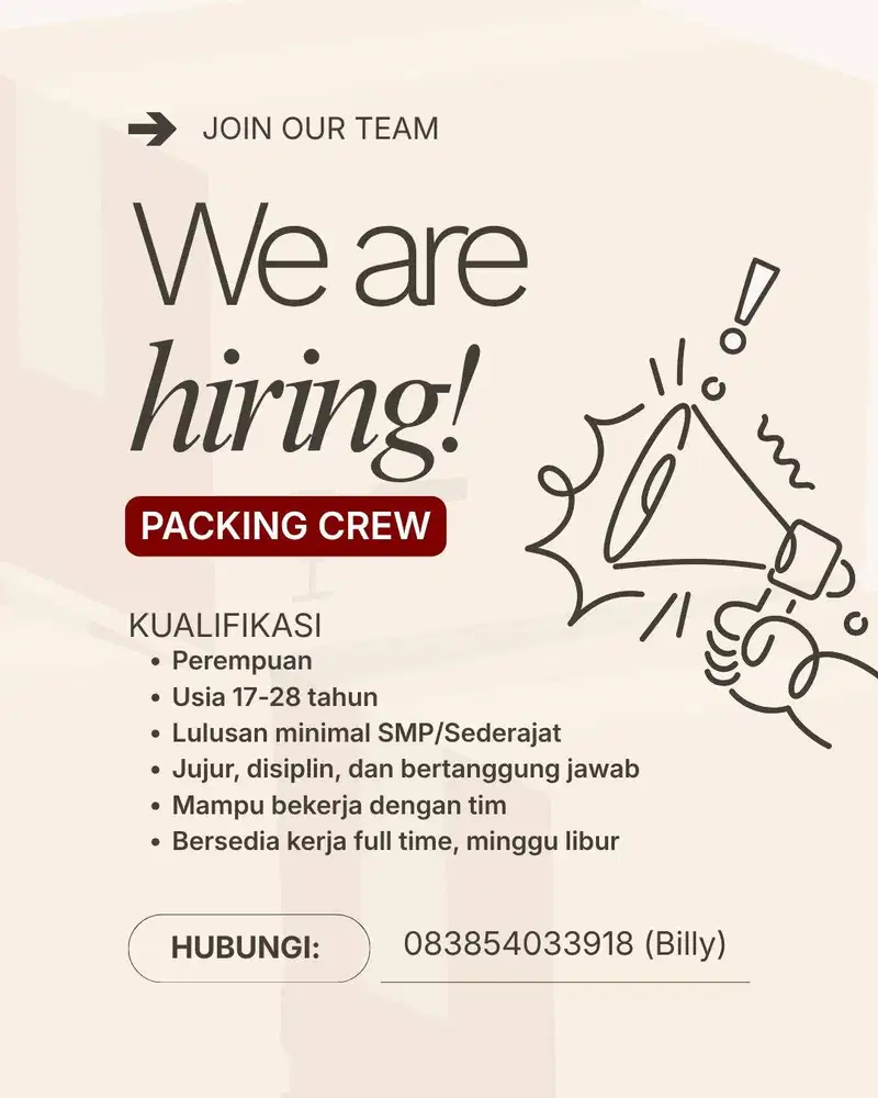 Admin Packing E-commerce