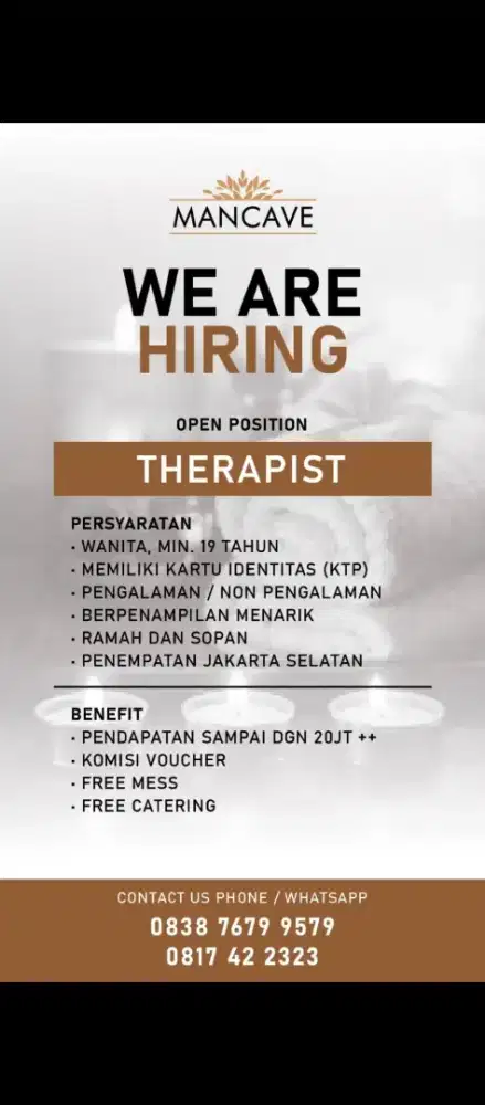 lowongan kerja spa