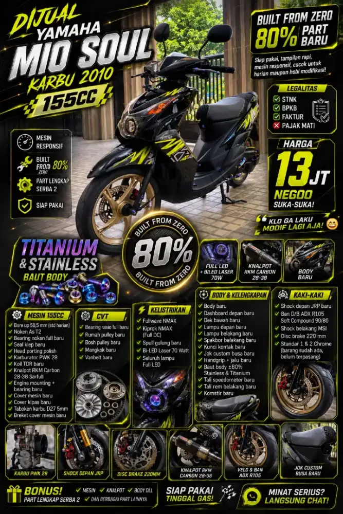 Mio soul karbu 2010 full restorasi