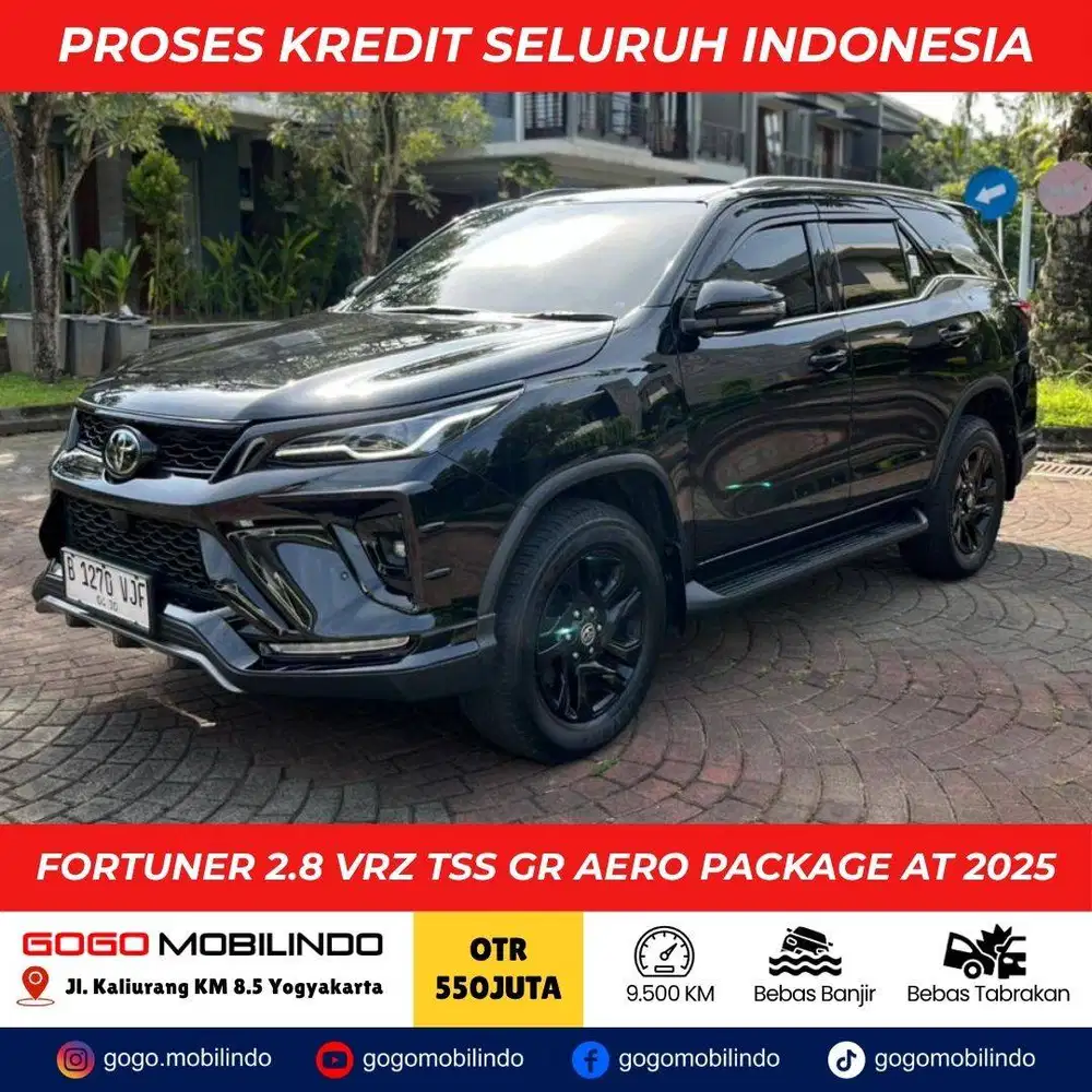 FORTUNER 2.8 VRZ TSS GR AERO PACKAGE AT 2025 HITAM DP MINIM KREDIT