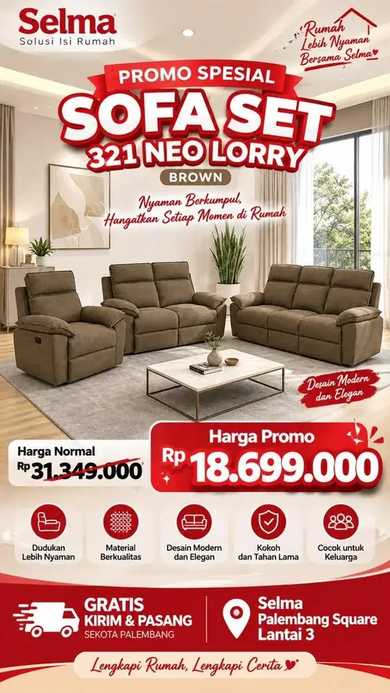 KREDIT SOFA BISA , SYARAT HANYA KTP