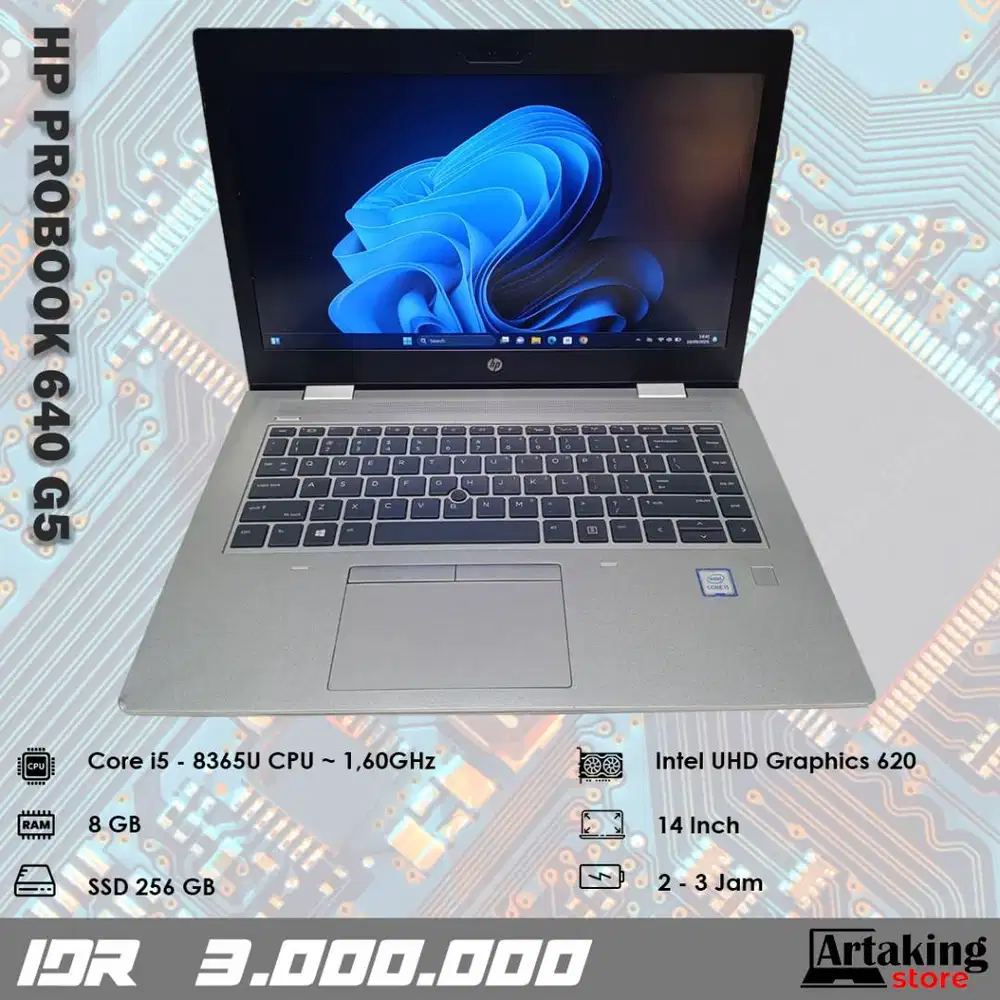 HP Probook 640 G5 - Core i5 - Ram 8 GB - SSD 256 GB