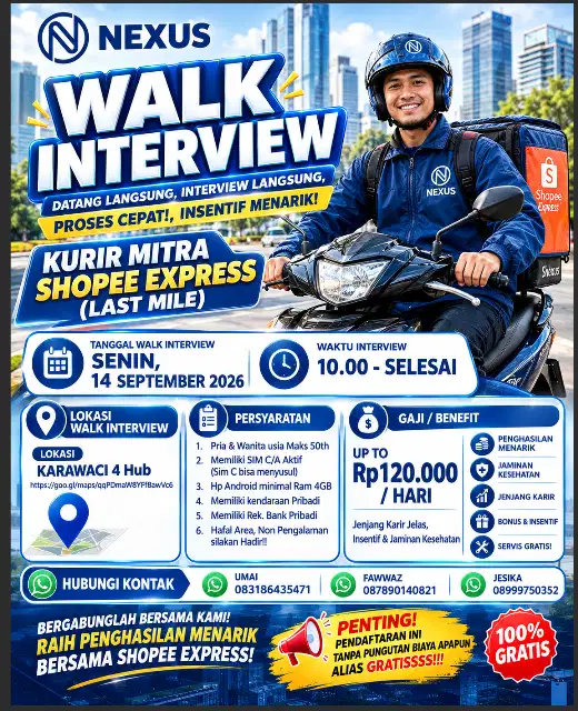 LOKER KURIR KARAWACI