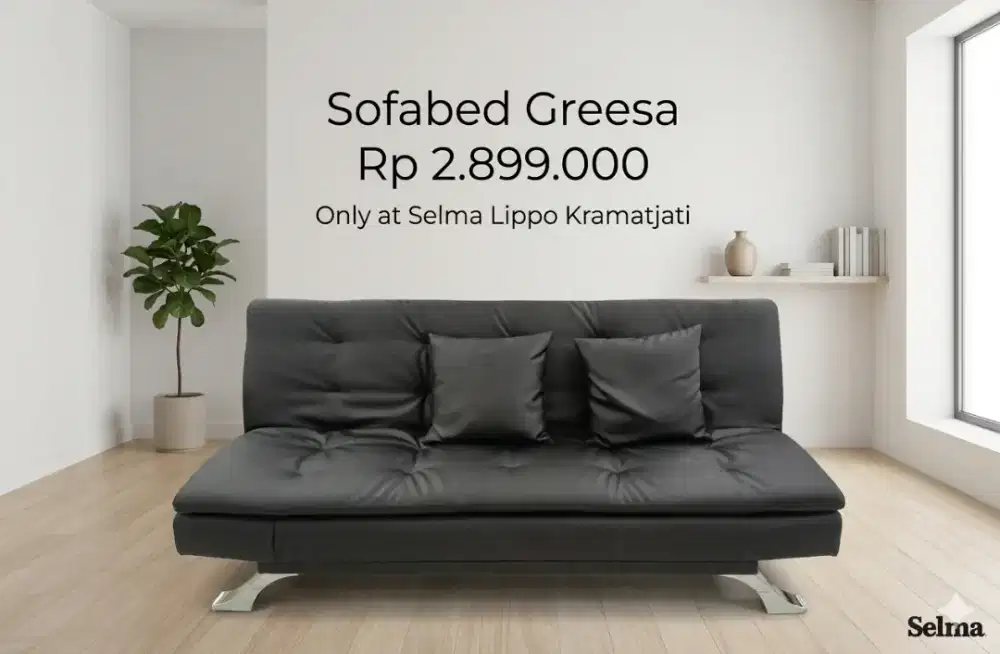 Sofabed Greesa Leather Black