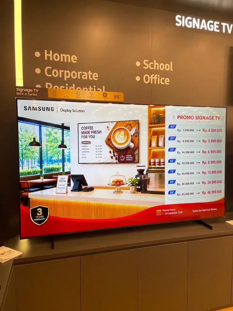 SAMSUNG SIGNAGE TV 85INCH (BISA CICILAN DAN TUKAR TAMBAH