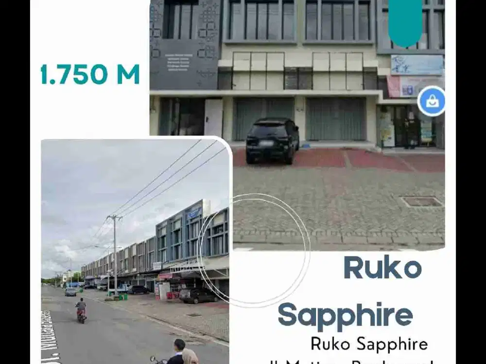 Ruko Sapphire 
Jl Mutiara Boulevard
5X12-2 Lantai
4 unit AC + cctv +
Lemari etalase full board
Rp. 1.750 M