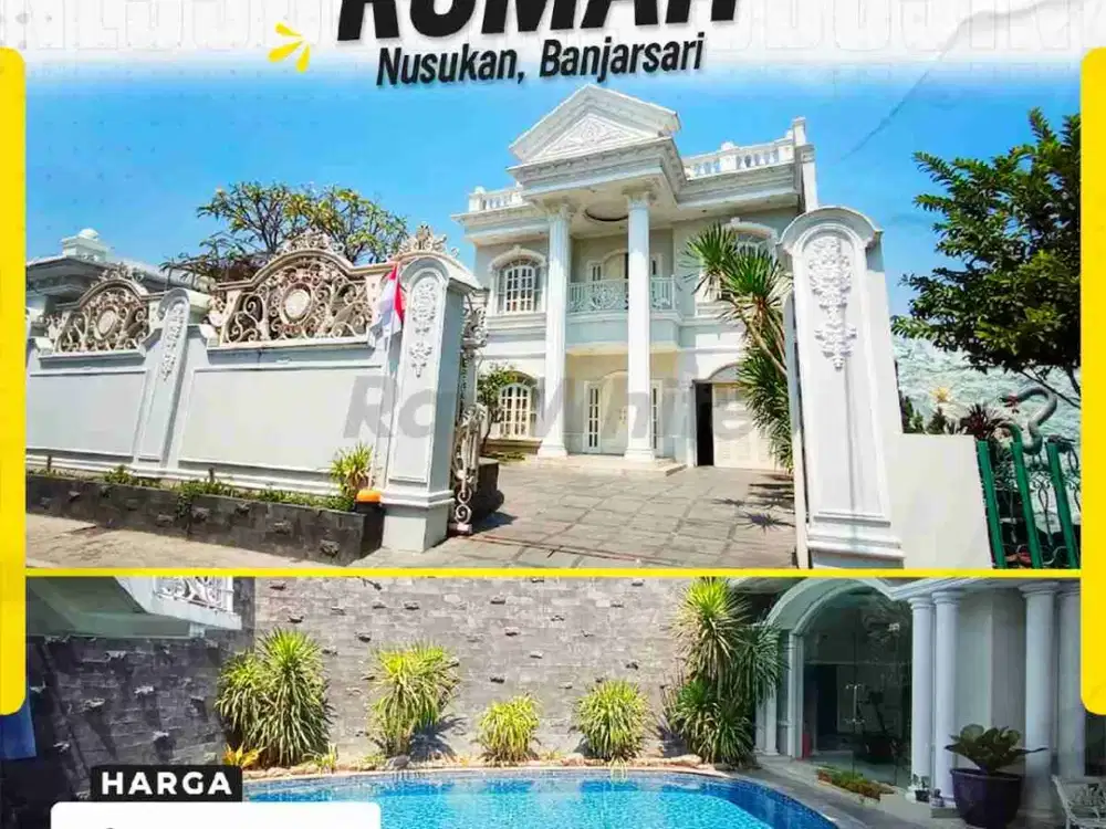 jual rumah Nusukan banjarsari dilengkapi swimming pool