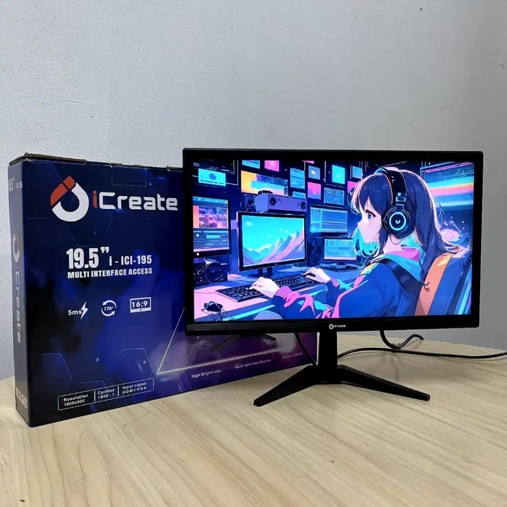 Monitor LED komputer 20 in baru