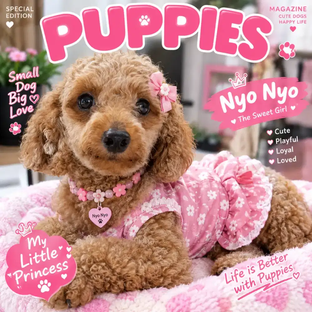 Toy poodle betina 2 tahun