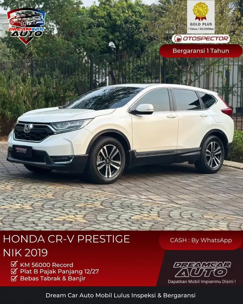 [ LOW KM 56rb ] Honda CRV CR-V Prestige Turbo panoramic sunroof 2019