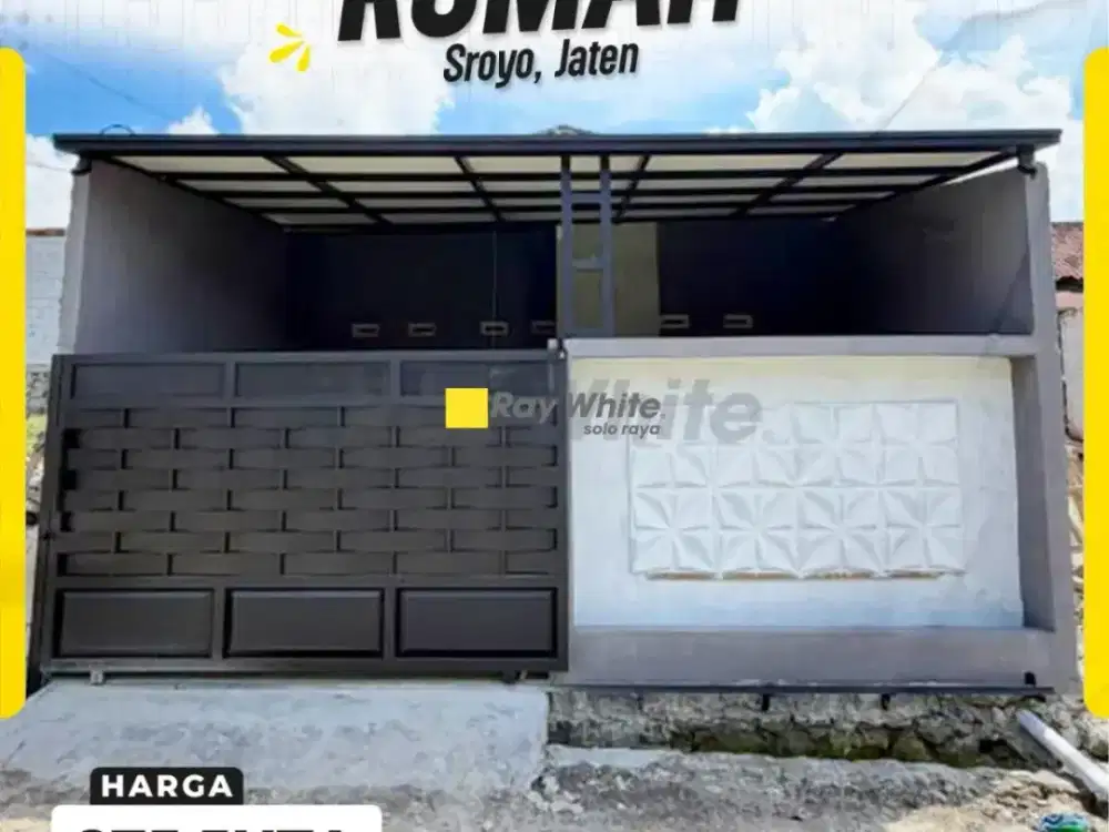 Dijual Rumah Aestetik Minimalis Modern Siap Huni Sroyo Jaten Palur Karanganyar Solo