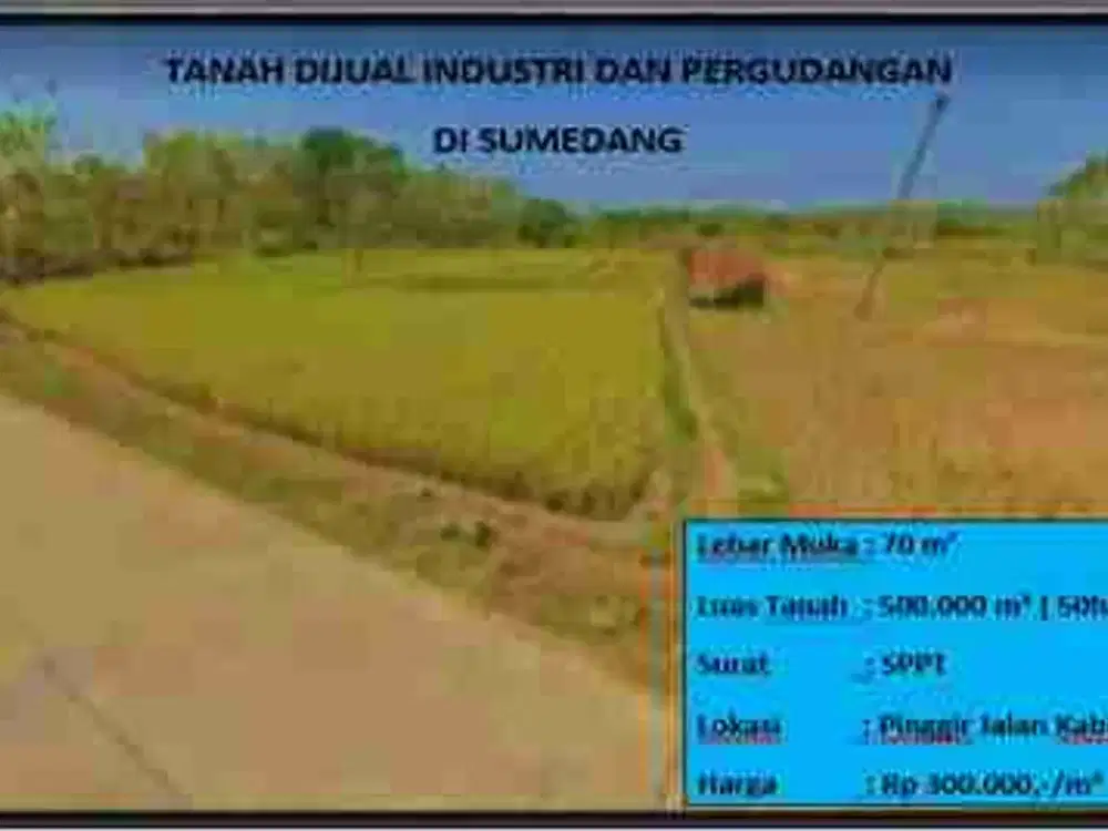Tanah industri dan pergudangan Sumedang