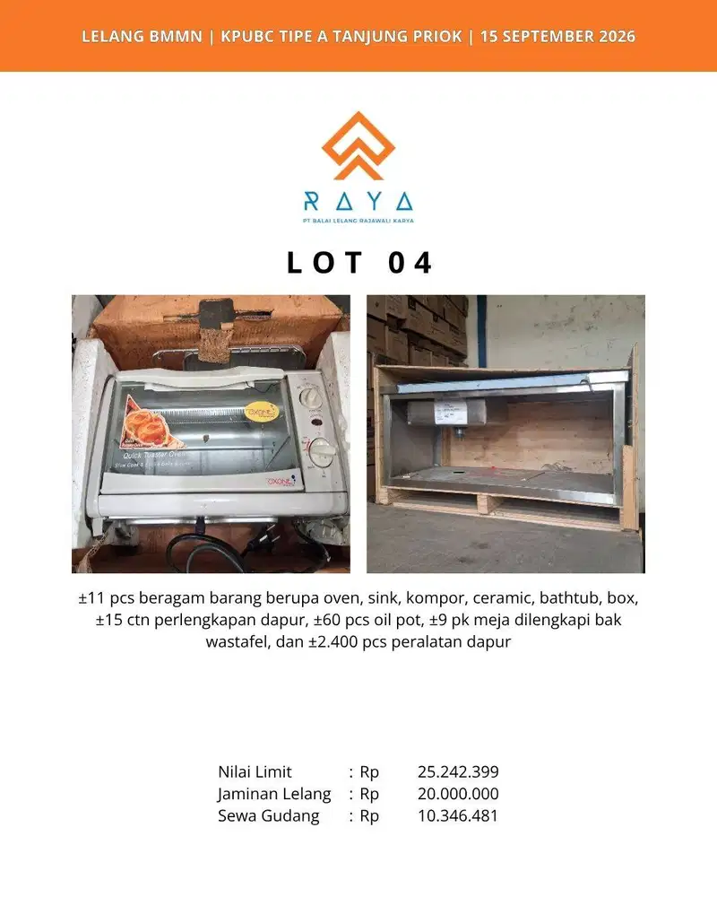 OVEN, SINK, KOMPOR, CERAMIC, BATHUB, PERLENGKAPAN DAPUR, OIL POT DLL