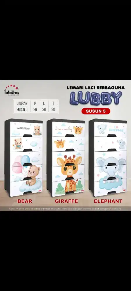 Lemari Laci Lubby 5 Susun