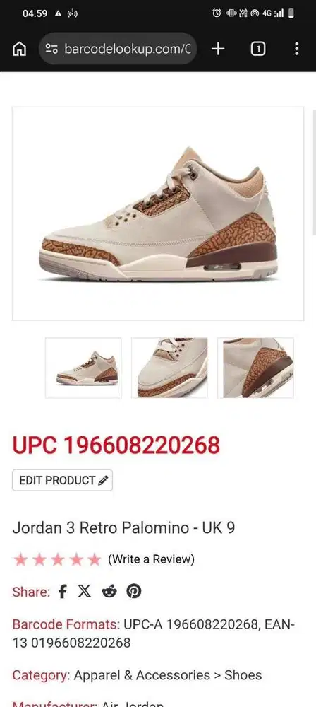 Nike jordan retro 3 high