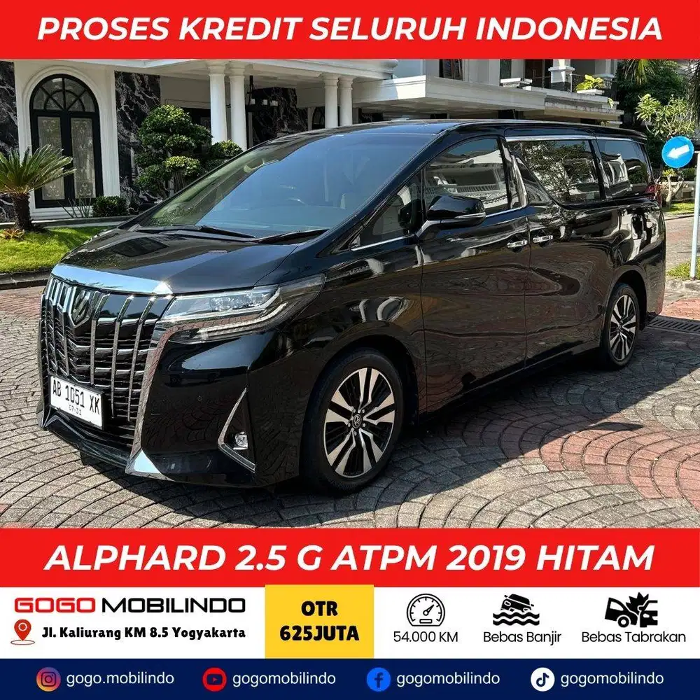 TOYOTA ALPHARD 2.5 G ATPM 2019 HITAM PLAT AB DP MINIM KREDIT MURAH