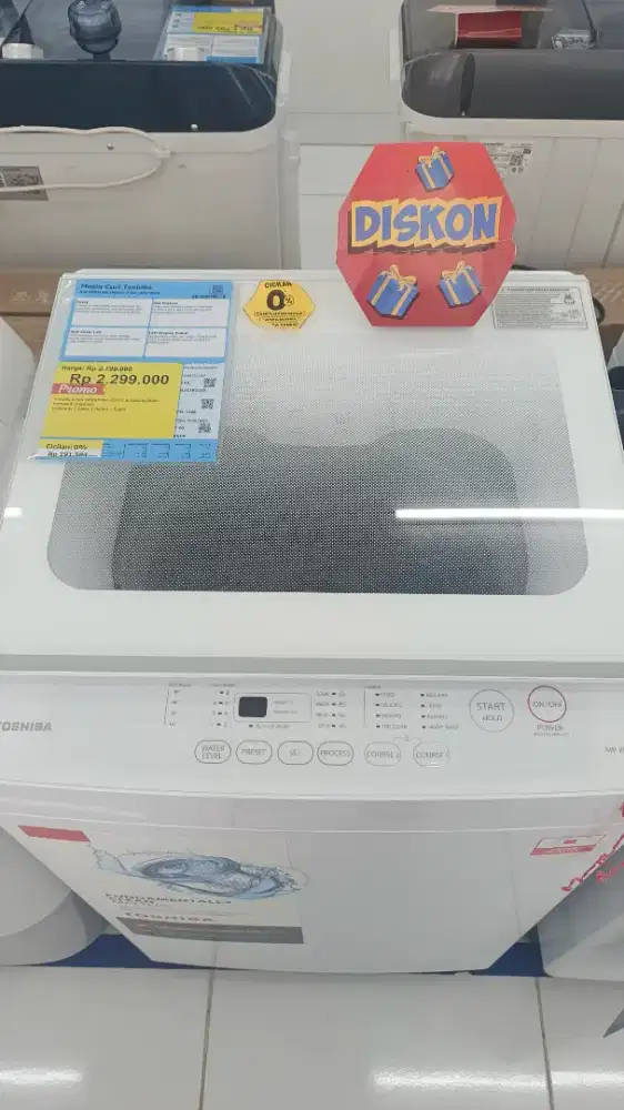 Mesin Cuci Toshiba PROMO CICILAN TRIPLE ZERO 0% BUNGA 0% ADMIN 0% DP
