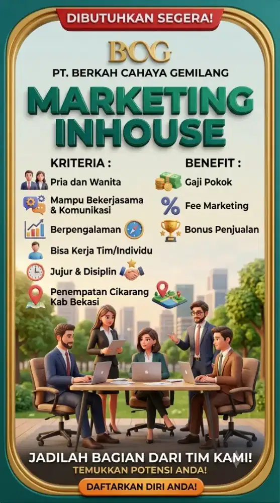 Lowongan Marketing Inhouse