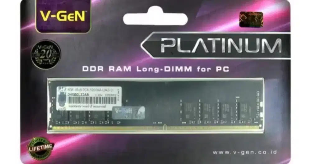 RAM 8GB PC DDR 4 LONGDIMM VGEN PLATINUM