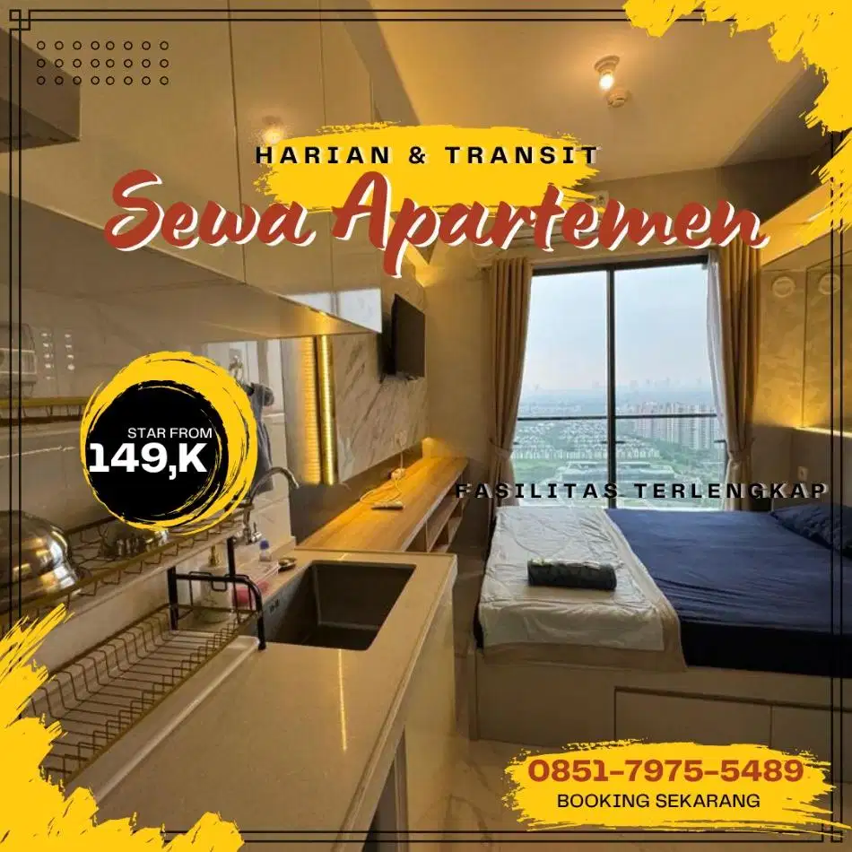 SEWA APARTEMEN TRANSIT/HARIAN GRAND KAMALA LAGOON BEKASI TERMURAH
