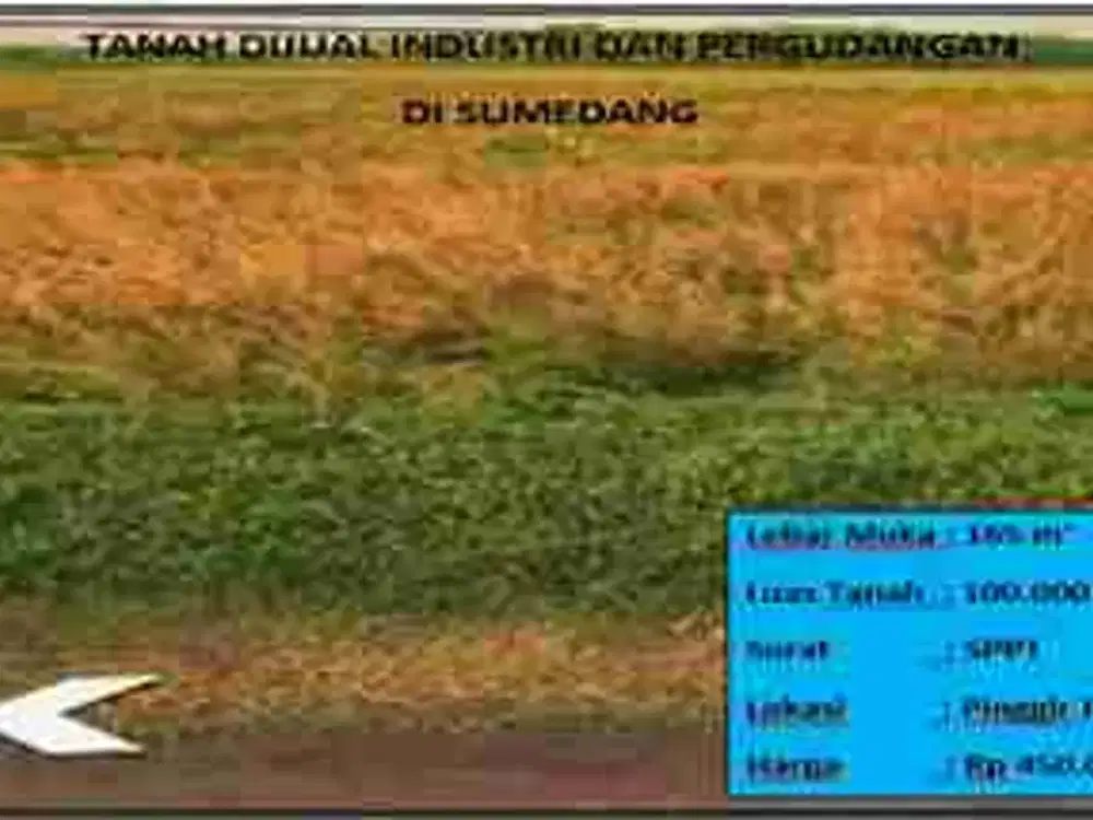 Tanah industri dan pergudangan Sumedang