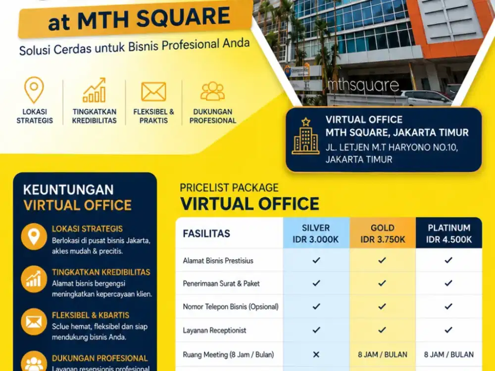 SEWA KANTOR VIRTUAL OFFICE JAKARTA TIMUR