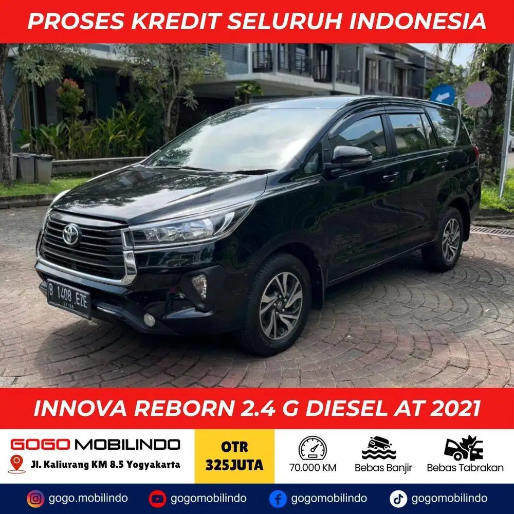 TOYOTA INNOVA REBORN 2.4 G DIESEL AT 2021 DP MINIM KREDIT MURAH