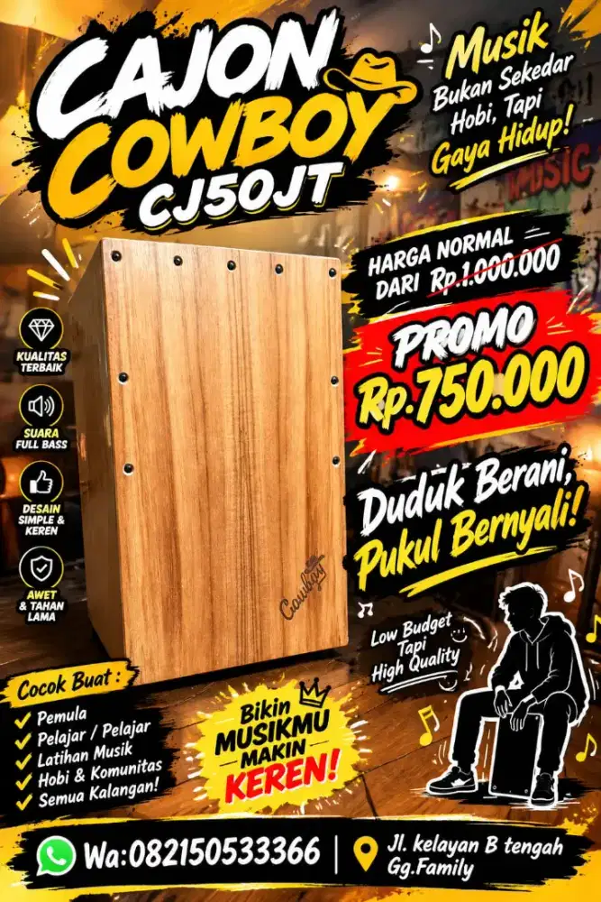 FLASH SALE CAJON COWBOY CJ50JT