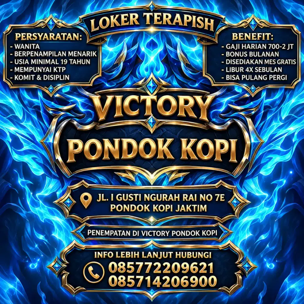 Loker khusu wanita terapis (Victory pondok kopi)