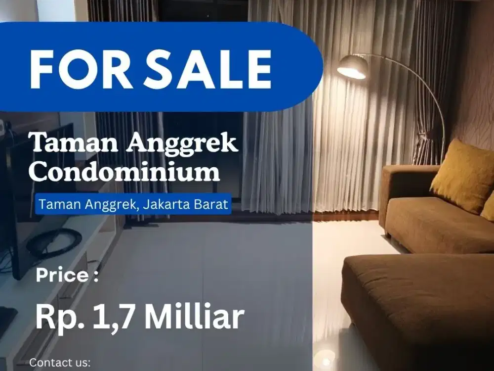 Investasi Terbaik Taman Anggrek Condo 2+1BR Best Unit City View*