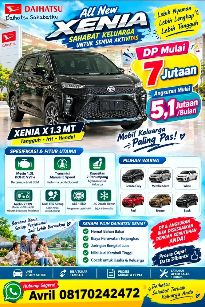 Xenia 2026 Terbaru – Harga Promo, DP Ringan, Cicilan Murah