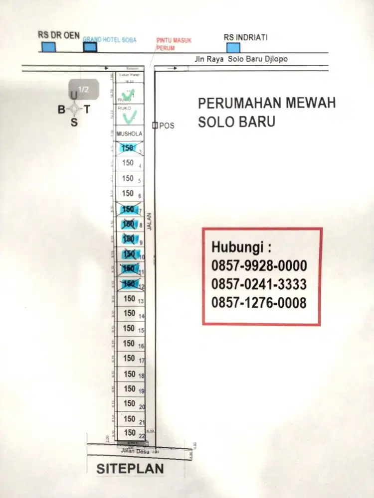 Perumahan Mewah di Kota Solo Baru, Tersedia Tanah Kavling