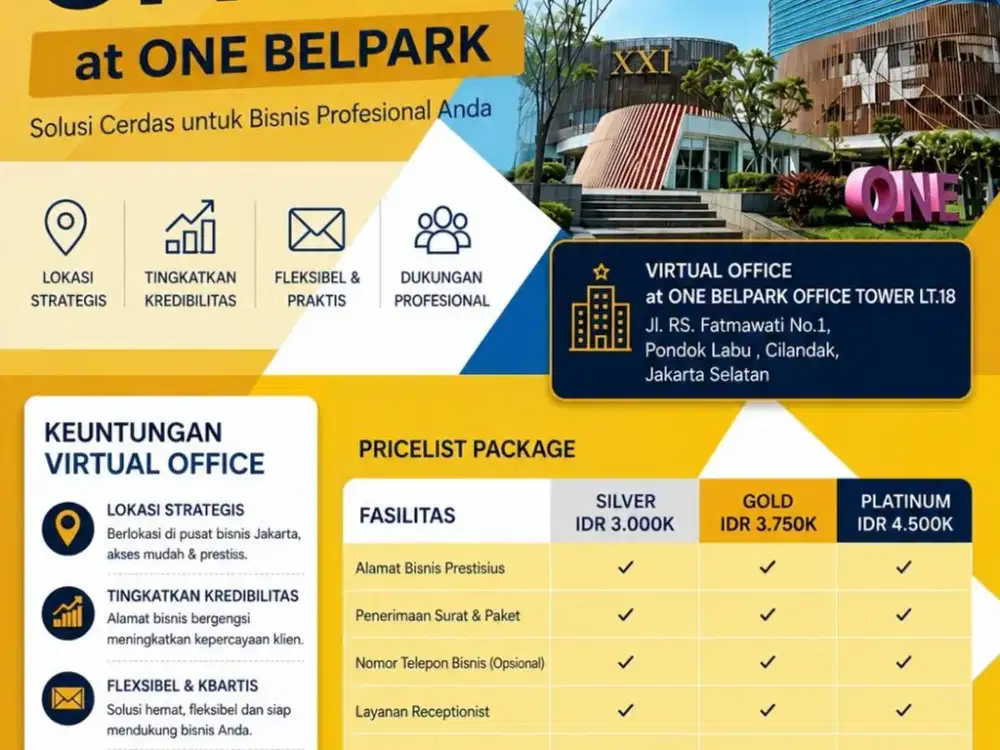 Virtual office murah Onebelt park Mall Simatupang