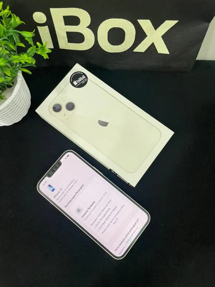 IPhone 13 128GB Resmi Indo Starlight mulus Fullset Ori BH88% 3Utool98