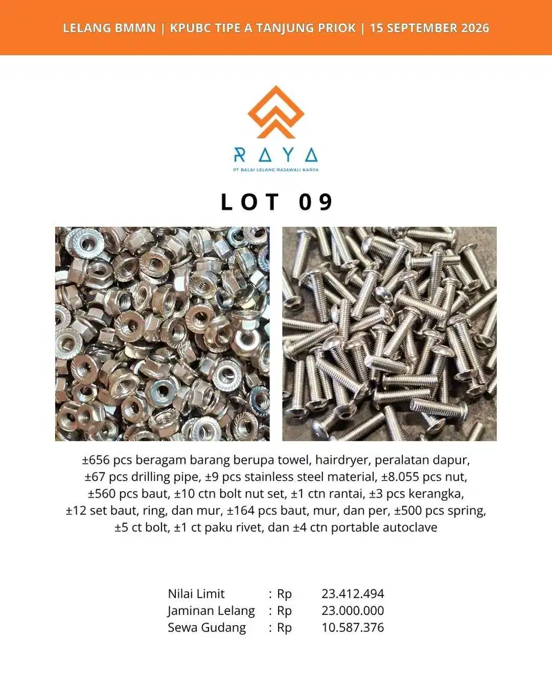 TOWEL, HAIRDRYER, PERALATAN DAPUR, DRILLING PIPE, STAINLESS STEEL DLL
