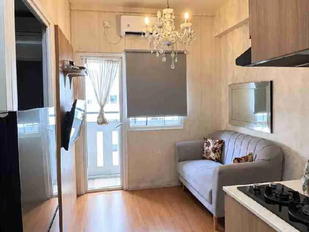 Full Furnished Ada Water Heater 2 BR Green Pramuka
