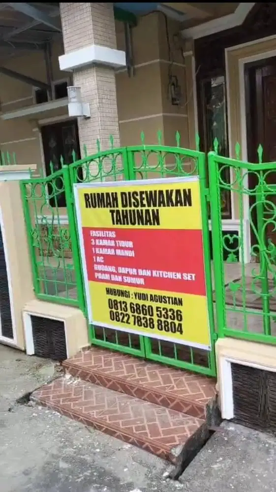 Disewakan Rumah Dengan fasilitas 1 Ac, Air Lengkap, dan Kitchen Set