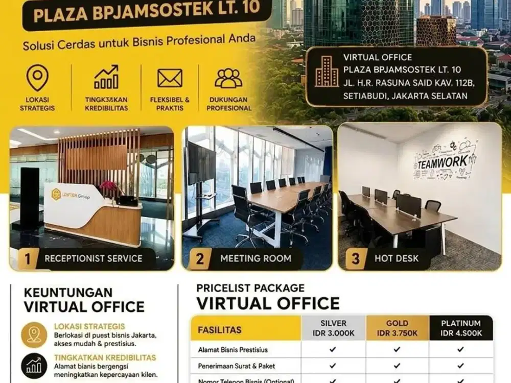 Virtual office murah Plaza Bpjamsostek Rasuna said
