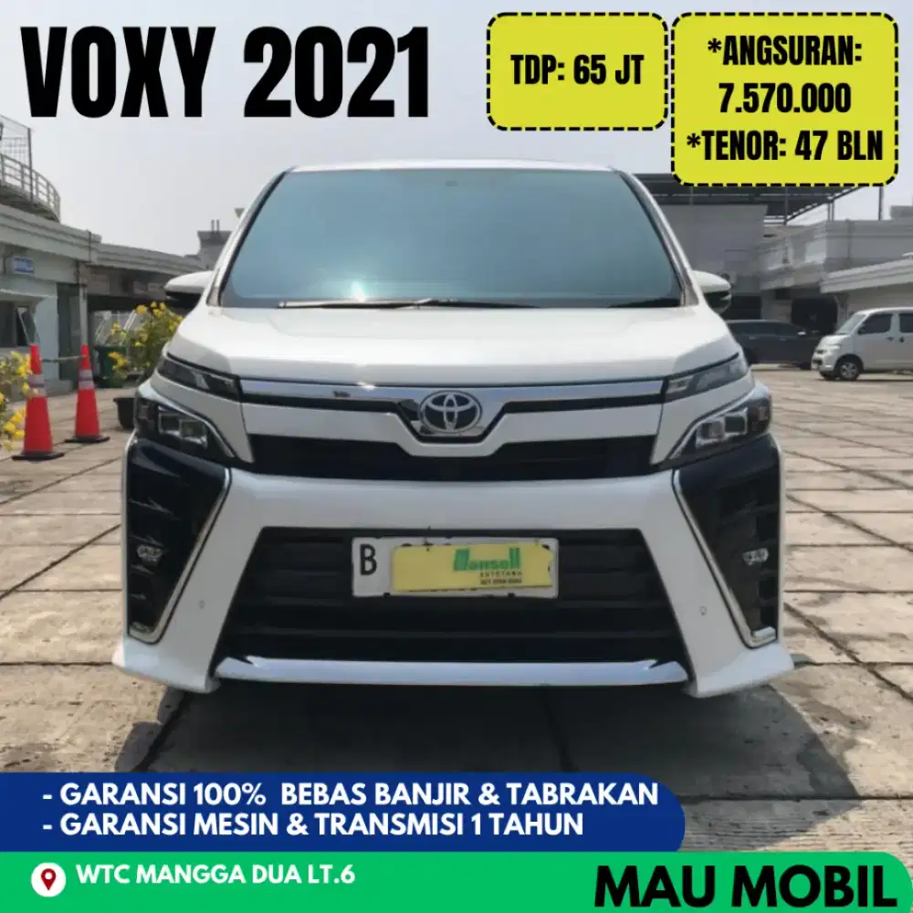 Voxy 2020/2021/2022 Putih, KM 60rb Pajak Panjang