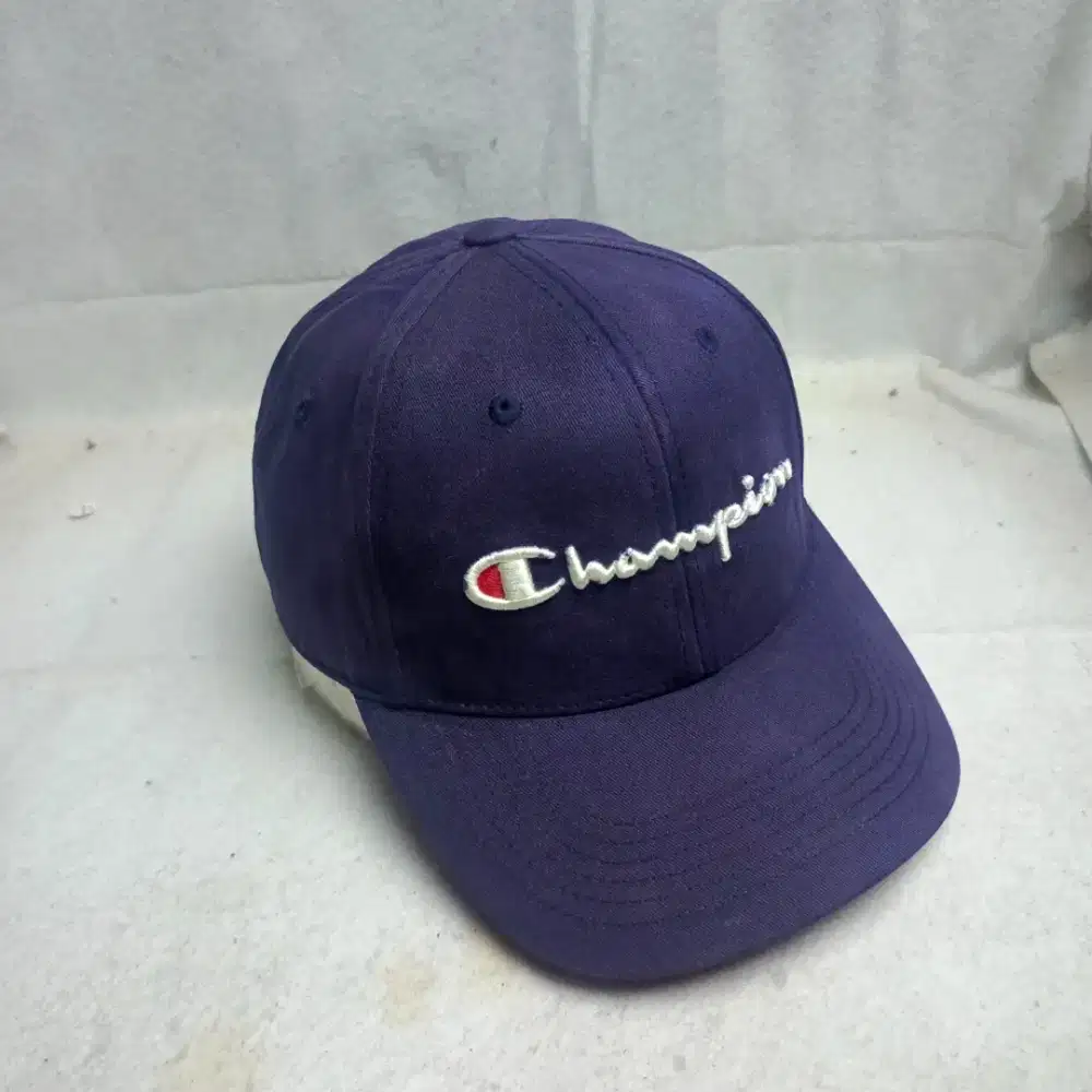 Topi Baseball Champion Original Authentic Navy Script Logo Strap kulit